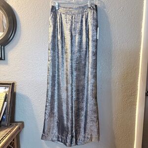NWT a new day Gold Shimmer Wide Leg Pants Size Small
